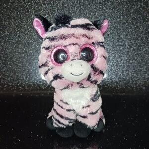 Ty Beanie Boo Zoey the Pink Zebra Plushi.